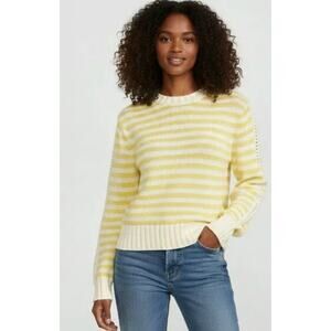 Michael Star NEW Stripe Tape Yarn Lemonade Sweater, Med